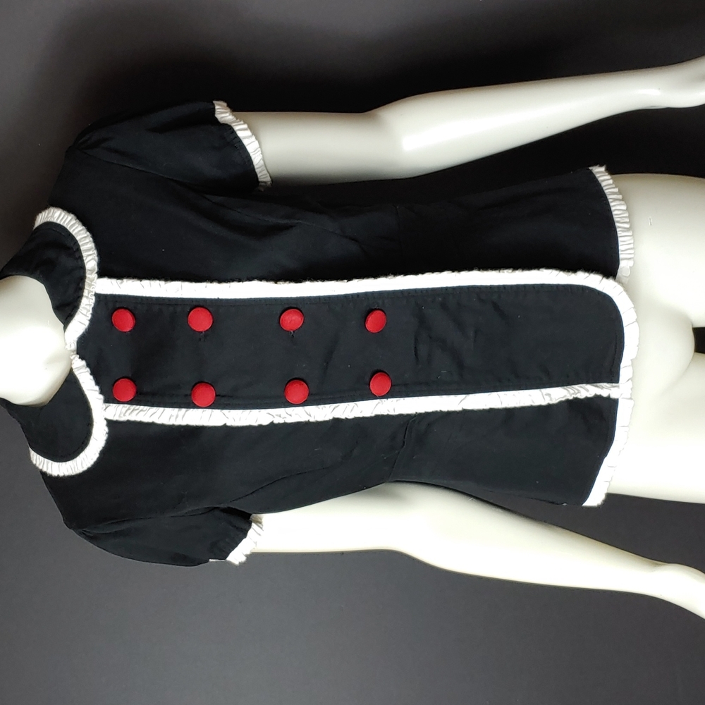 THREADS Womens Short Sleeve Double Breasted Black Size XS Blazer Jacket